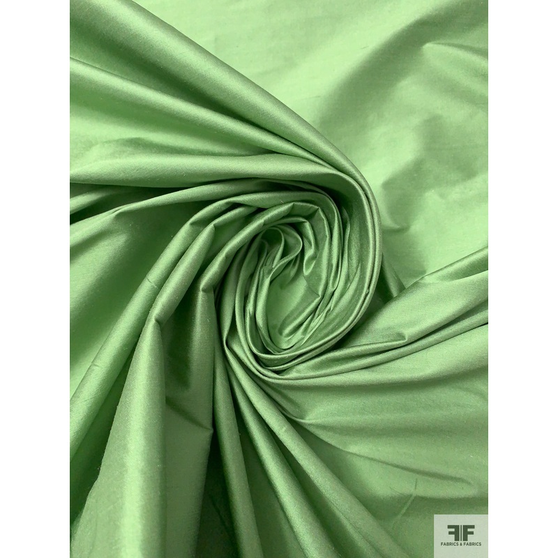 Solid Silk Shantung – Pear Green Fabric by the Yard